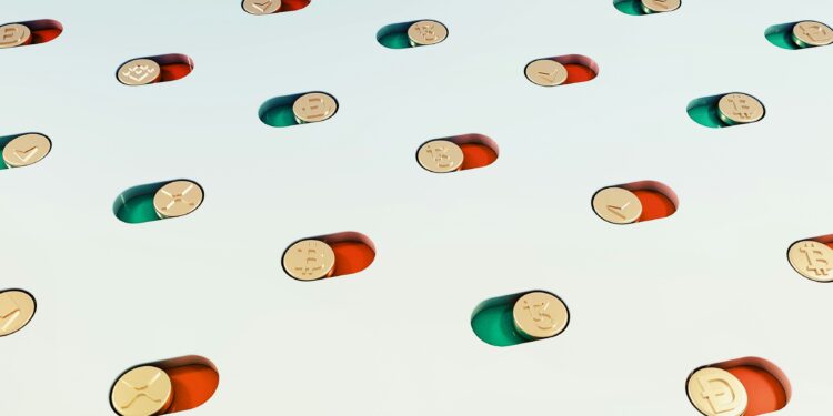 cryptocurrency transactions, crypto switches green and red