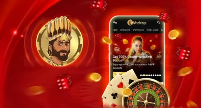 How to Join a Gaming Affiliate Program - red Khelraja logo, smartphone casino app