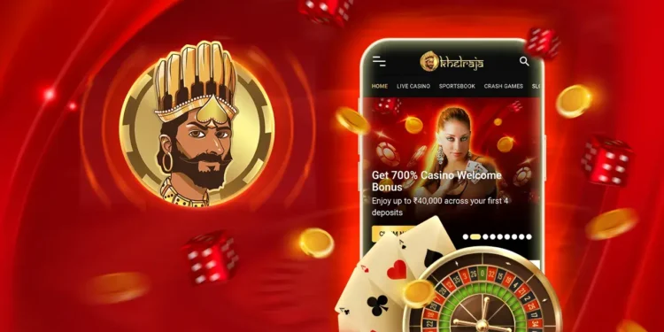 How to Join a Gaming Affiliate Program - red Khelraja logo, smartphone casino app