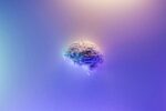 casual games cognitive benefits, 3d brain on purple background