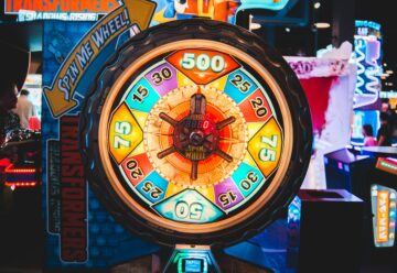 Spin the wheel game with backlight