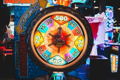 Spin the wheel game with backlight