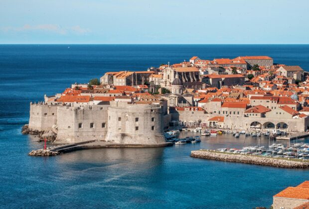 Dubrovnik, Croatia port city surrounded by the sea, travel destinations