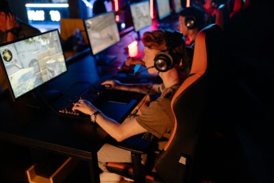 teenagers playing valorant on computers, valorant champions
