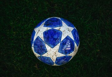 English Premier League blue ball with stars and adidas