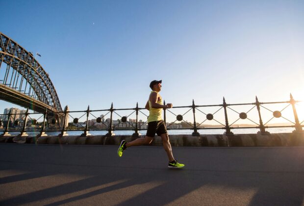 person running and learning how to start running as a hobby