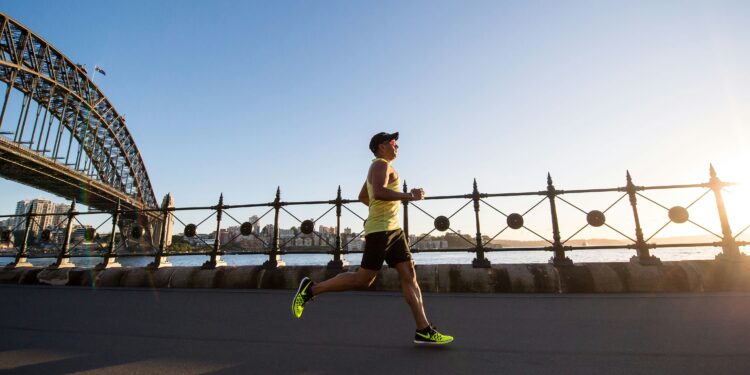 person running and learning how to start running as a hobby