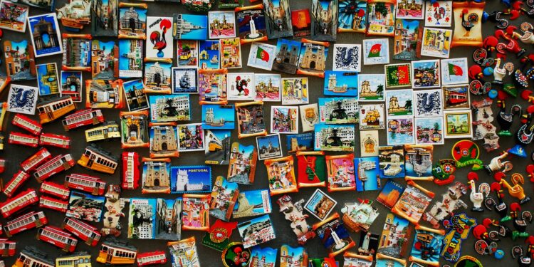a collection of magnets that inspire creative souvenir ideas