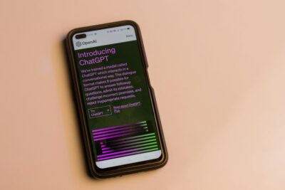 webpage of chatgpt a prototype ai natural language processing chatbot is seen on the website of openai on a smartphone examples capabilities and limitations are shown