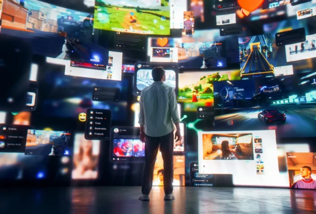 visualization of how blockchain decentralizes entertainment for smart consumers