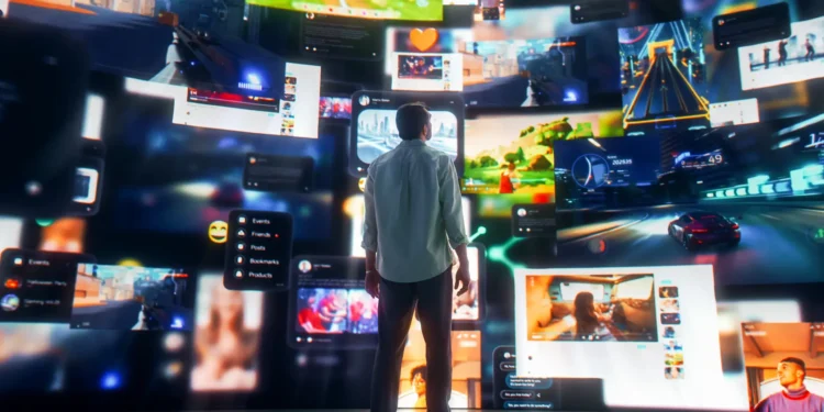 visualization of how blockchain decentralizes entertainment for smart consumers