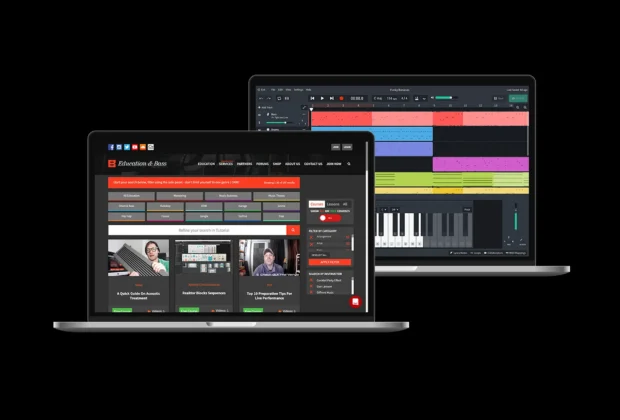screens showing bandlab for education