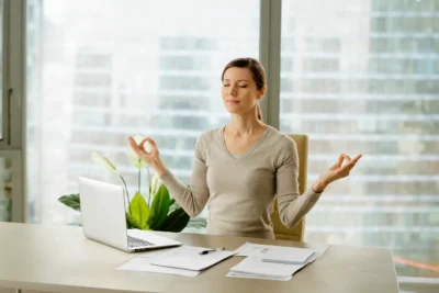 woman meditating on what is self regulation