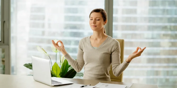 woman meditating on what is self regulation
