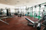 room full of gym equipment